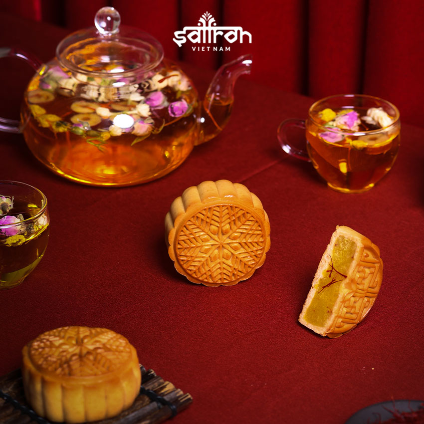 Bánh trung thu Saffron đậu xanh 120gr