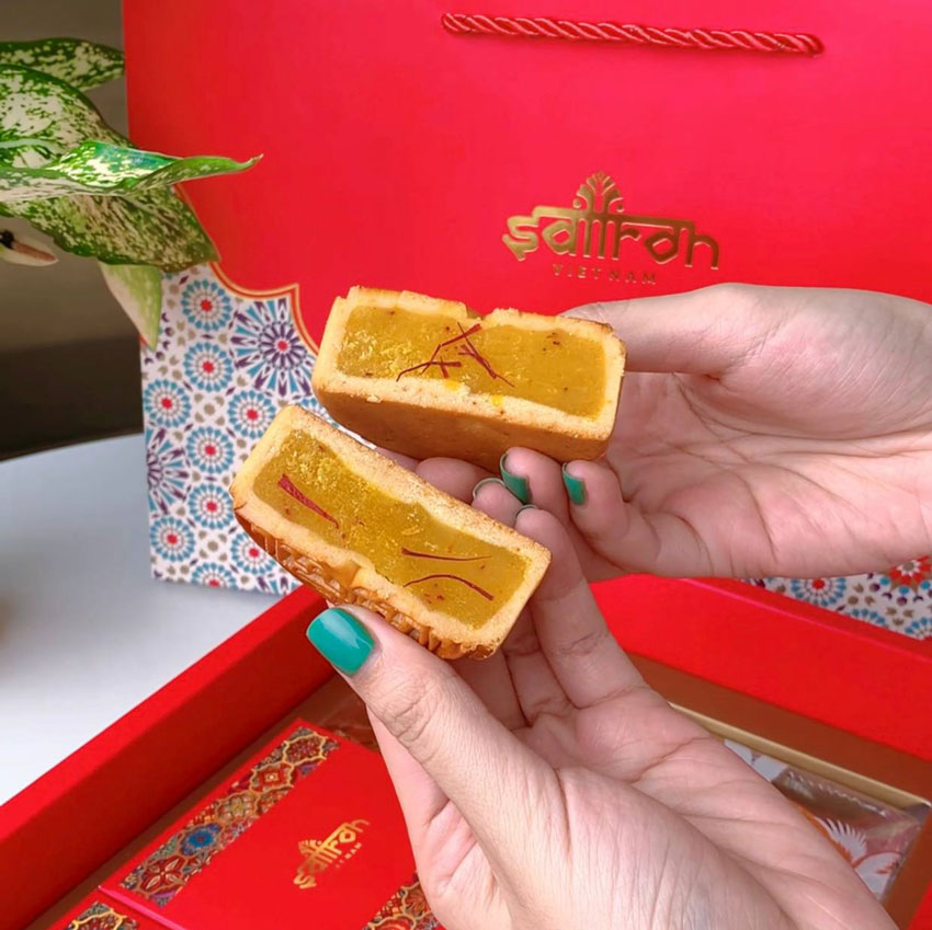 Bánh trung thu Saffron đậu xanh 120gr