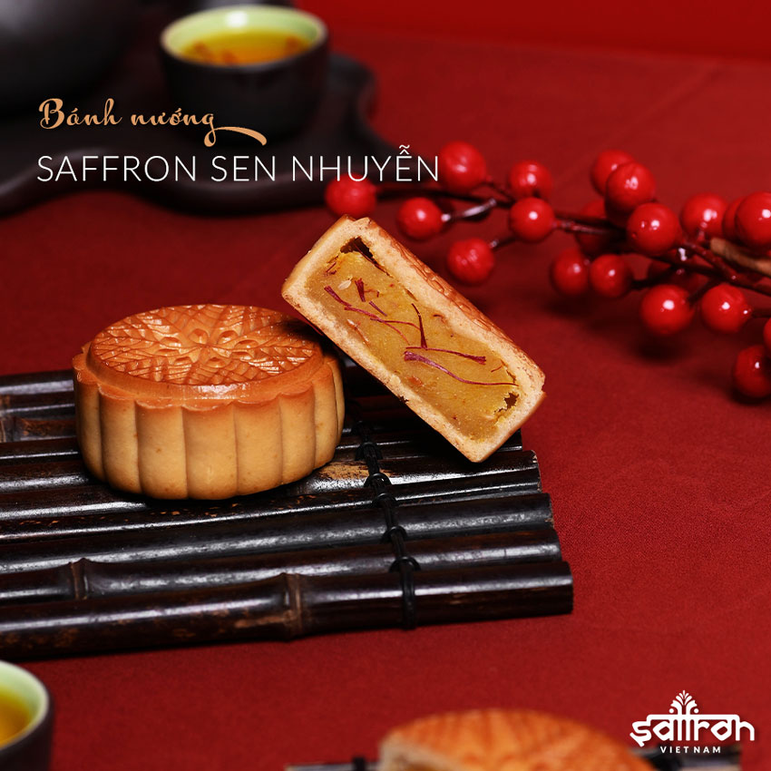 Bánh trung thu Saffron sen nhuyễn 120gr