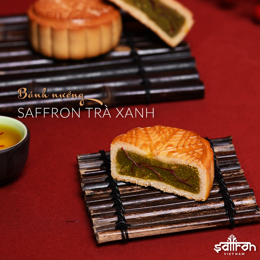 Bánh trung thu Saffron trà xanh 120gr