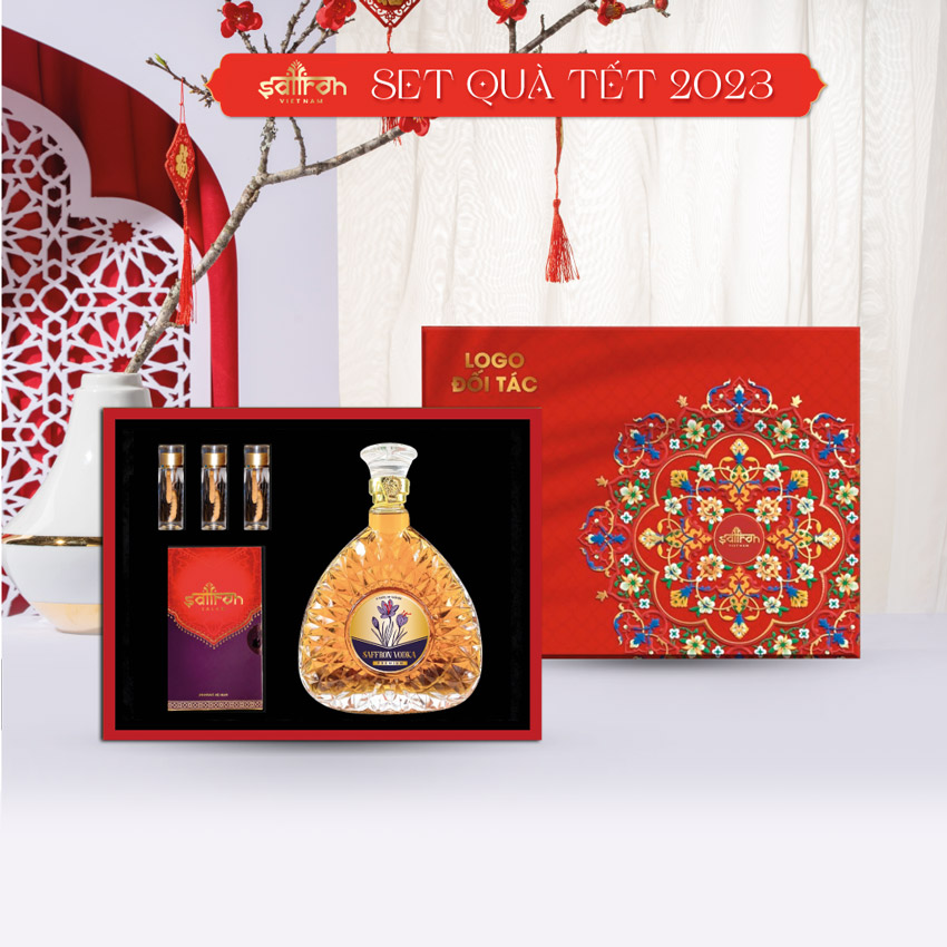 [Set quà AMIR #09] Saffron Salam 3Gram + Rượu Saffron 750ml + 3 Lọ đông trùng nguyên con (9 con)