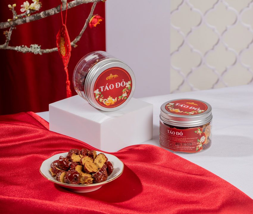 [ HỘP QUÀ EMAD #03] Saffron Salam 1Gr + Trà hoa cúc + Trà hoa nhài + Trà hoa hồng + Trà táo đỏ